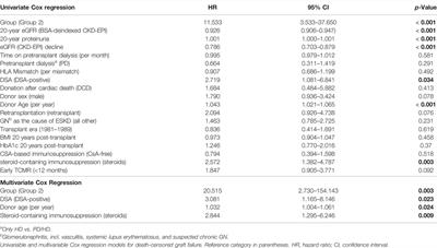 Entering the Third Decade After Kidney Transplantation: Excellent Graft Function Refers to Superior Graft but Not Patient Survival